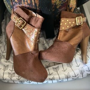 Brownish Heels w/ Gold Accents
